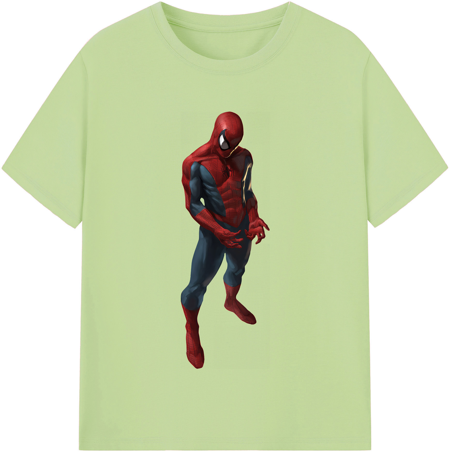 （画像用） Spider Man スパイダーマン 綿100％半袖Tシャツ（フロントプリント）